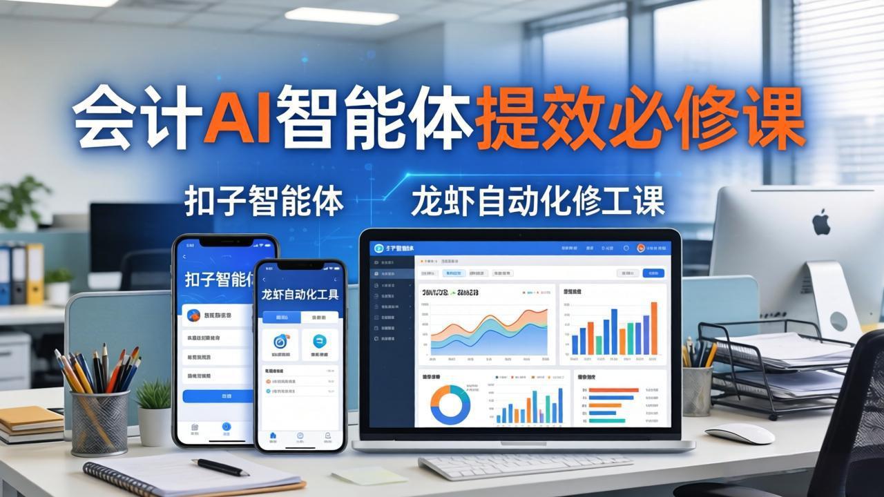 财务会计AI智能体提效必修课：扣子智能体+龙虾自动化+报表分析，一站式提升财务工作效率-爱尚网赚