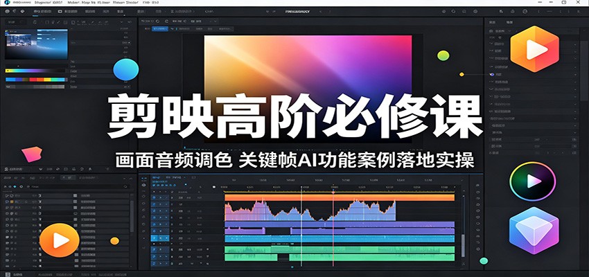剪映高阶必修课：画面音频调色，关键帧AI功能案例落地实操-爱尚网赚