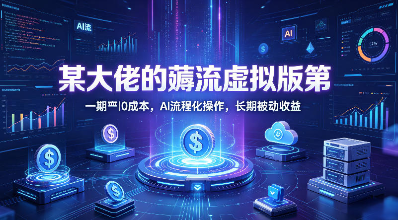 某大佬的薅流虚拟版第一期丨0成本，AI流程化操作，长期被动收益-爱尚网赚