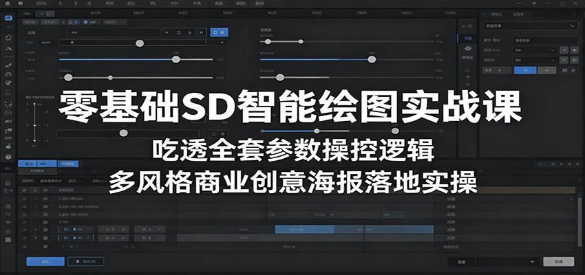 零基础SD智能绘图实战课：吃透全套参数操控逻辑，多风格商业创意海报落地实操-爱尚网赚