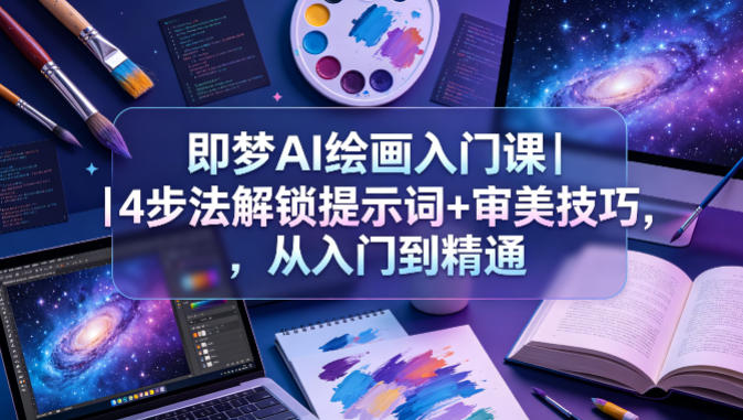 即梦AI绘画入门课｜4步法解锁提示词+审美技巧，从入门到精通-爱尚网赚