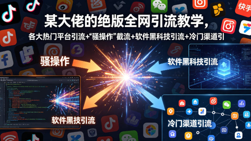 某大佬的绝版全网引流教学，各大热门平台引流+-爱尚网赚