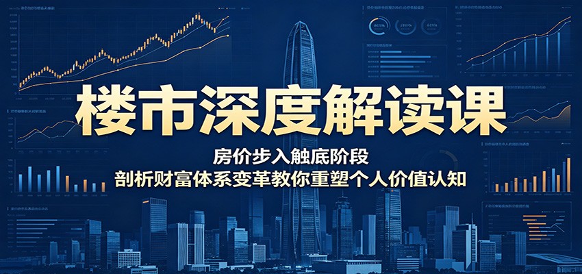 楼市深度解读课：房价步入触底阶段，剖析财富体系变革教你重塑个人价值认知-爱尚网赚