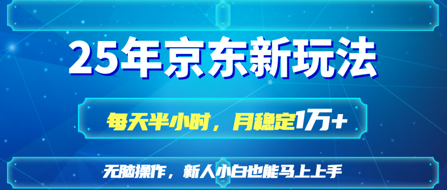 （14309期）25京东新玩法，每天半小时，月稳定1W+-爱尚网赚