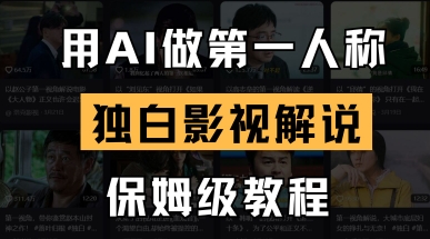 用AI做第一人称独白影视解说，手把手教学，保姆级教程-爱尚网赚