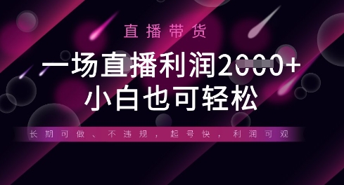 半无人直播带货，一场利润数张，适合所有平台玩法，小白也可轻松-爱尚网赚